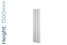 RAA-SF-1500X356W-TH - Radius Aluminium Designer White Vertical Radiator H1500mm X W356mm RAA-SF-1500X356W-TH - Radius Aluminium Designer White Vertical Radiator H1500mm X W356mm